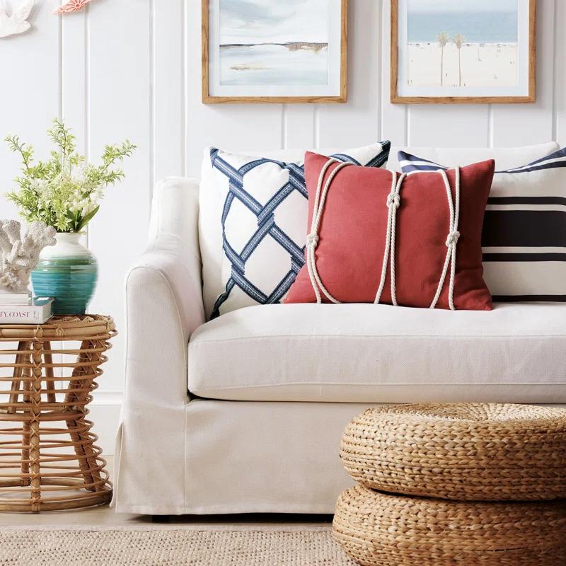 Striped Reversible Throw Pillow