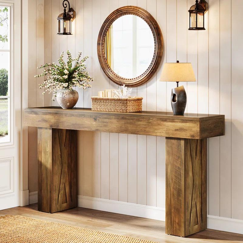 Millwood Pines 63 Inch Long Console Table Farmhouse Sofa Table