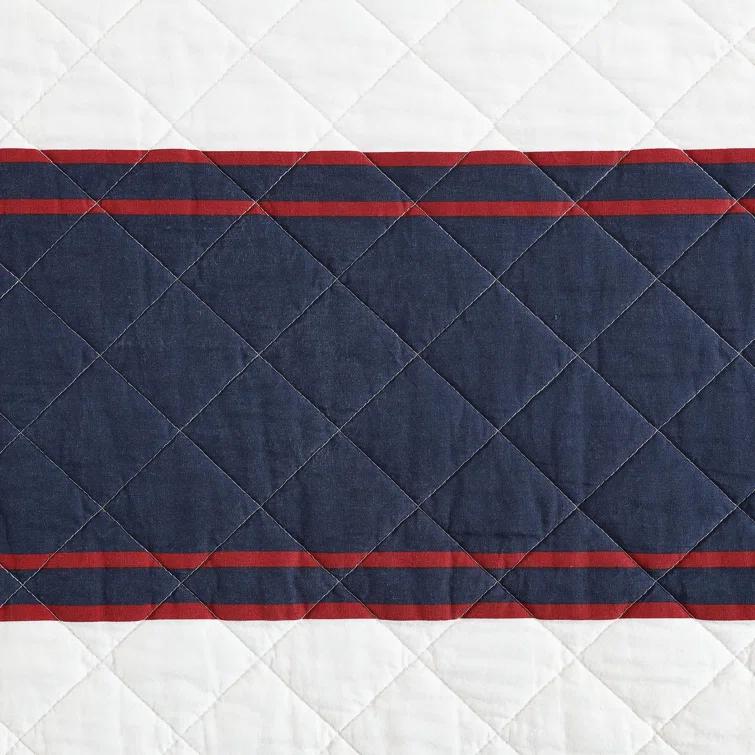 Nautica Prospect Harbor Nautica Wesley Blue Cotton Reversible Quilt Set