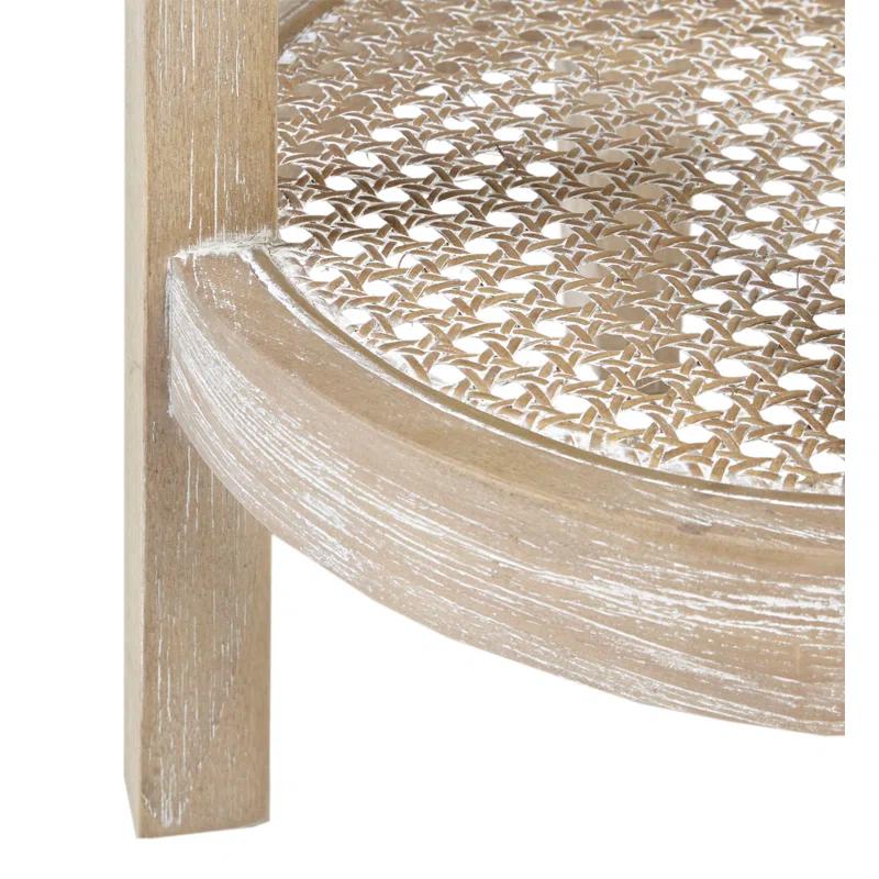Martha Stewart Martha Stewart Harley  Round End Table with Cane Detail