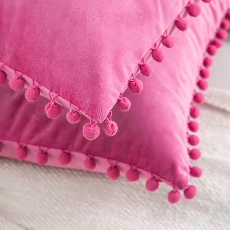 Phantoscope Pom Pom Cover Pillow Cover (Set of 2)