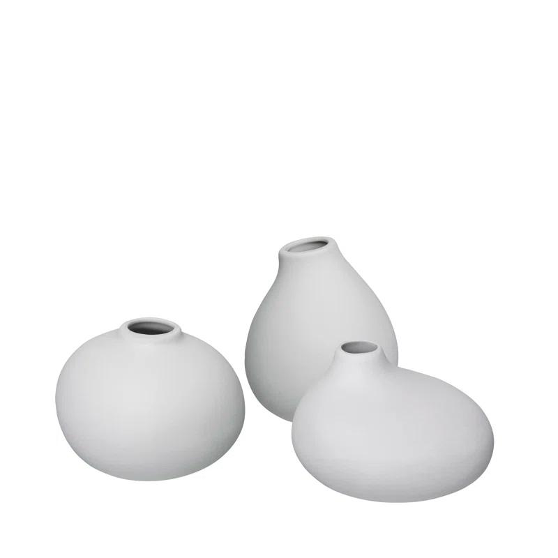 NONA Porcelain Table Mini Vase 3 Piece Set