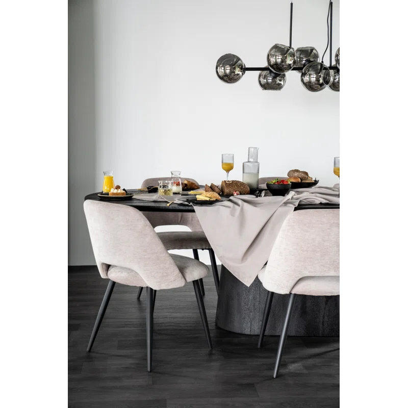 Eleonora Aron Oval Solid Wood Top Dining Table