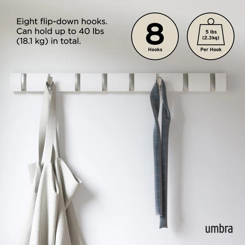 Flip 8 - Hook Solid Wood Coat Rack