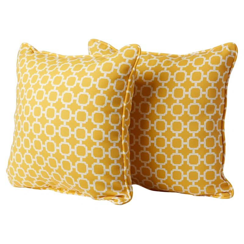 Pillow Perfect Striped Indoor/Outdoor Reversible Throw Pillow (Set of 2)