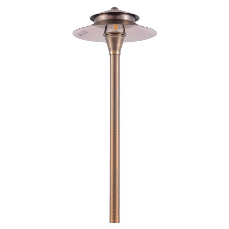 ABBA Lighting USA PLB04 LED Low Voltage Hardwired Brass Pathway Light