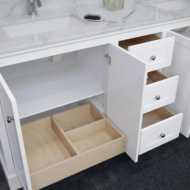 Avery 72'' Double Bathroom Vanity with Stone Top