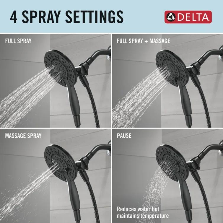 Arvo Single-Function Tub Shower Faucet Set, Shower Trim Kit with In2ition Shower Head and Valve