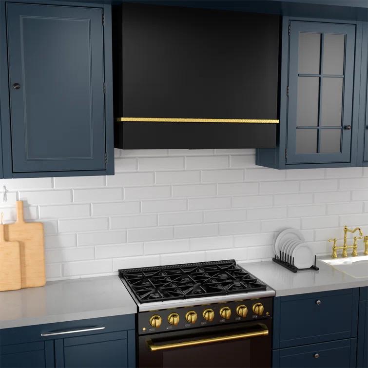 Akicon Akicon 36" Stainless Steel 600 CFM Ducted (Vented) Wall Mounted Required Range Hood AK-HS36HA-JBG