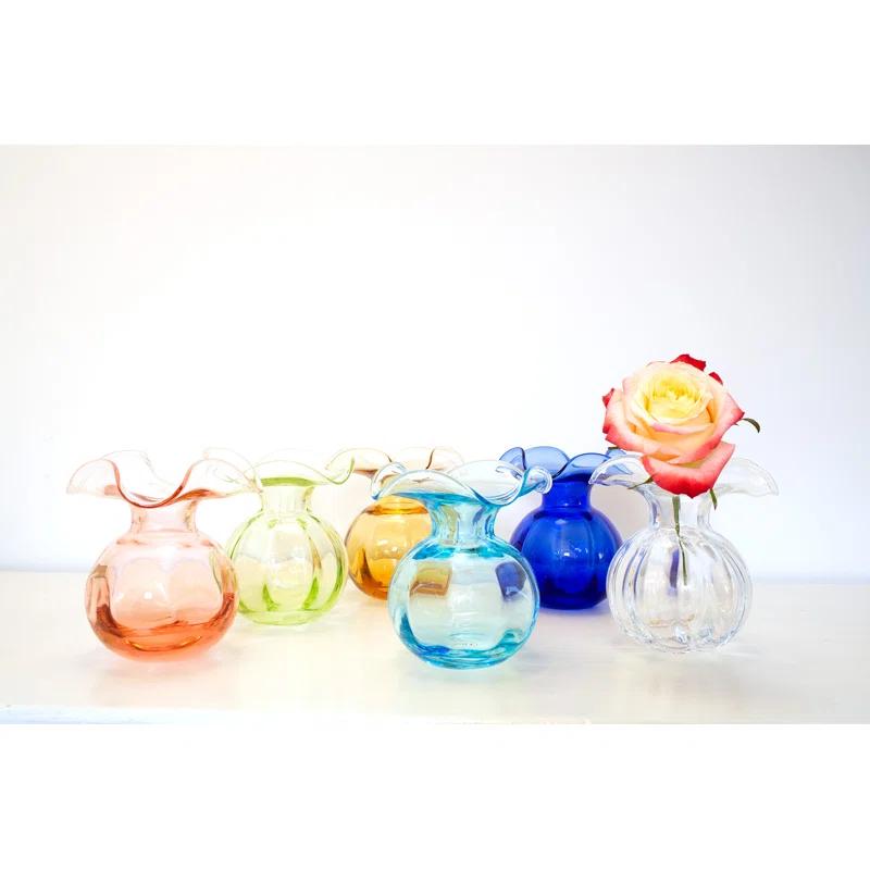 VIETRI Hibiscus Handmade Glass Table Vase