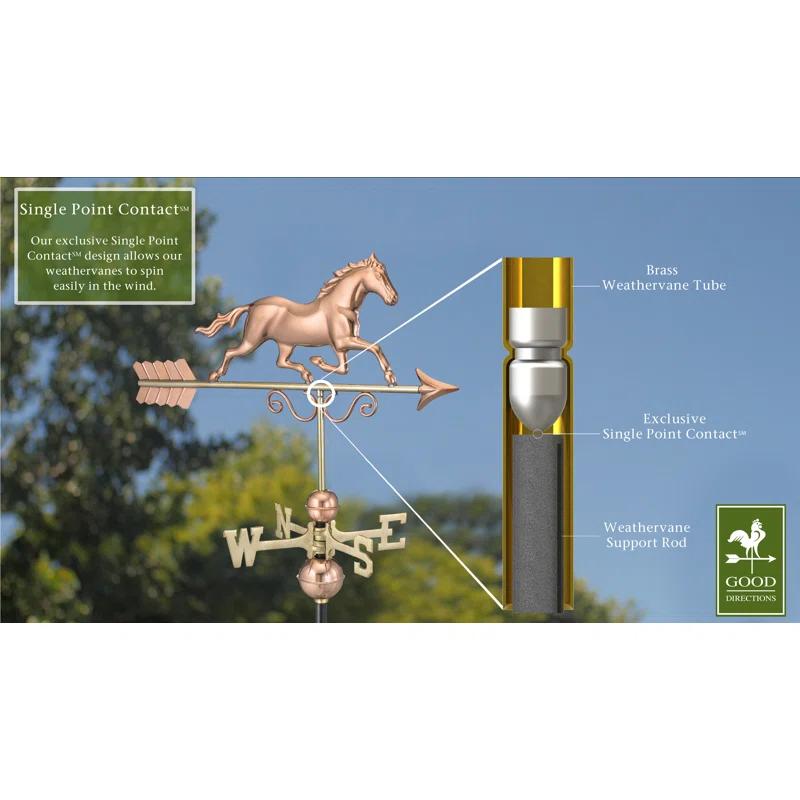Galloping Horse Copper Weathervane