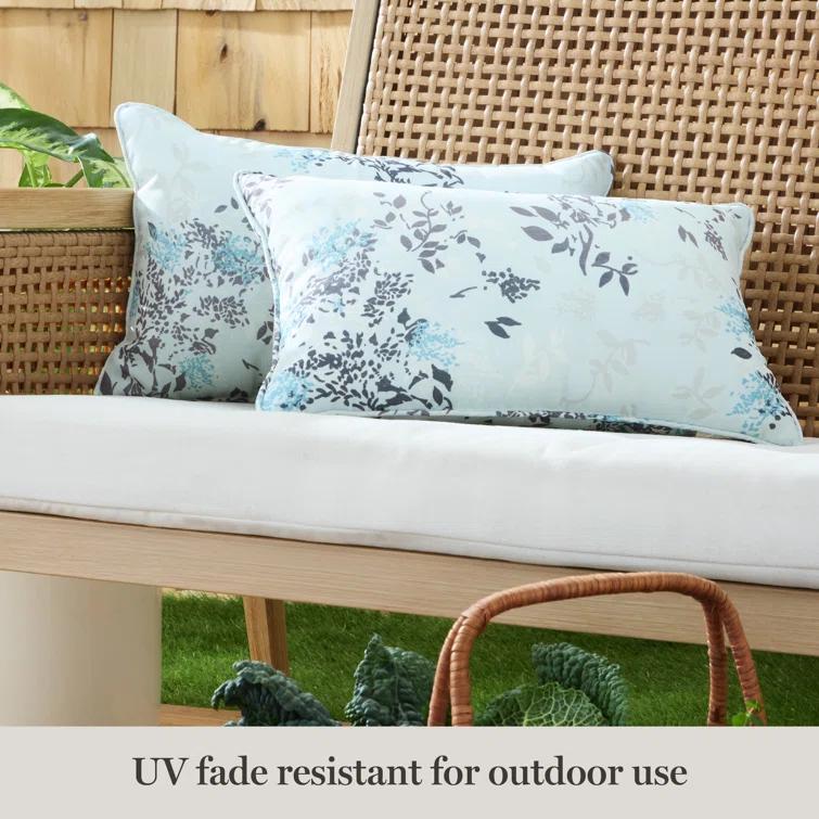 Martha Stewart MARTHA STEWART Charming Foliage Indoor Outdoor Pillow 2-Pack Set, 18" (Set of 2)