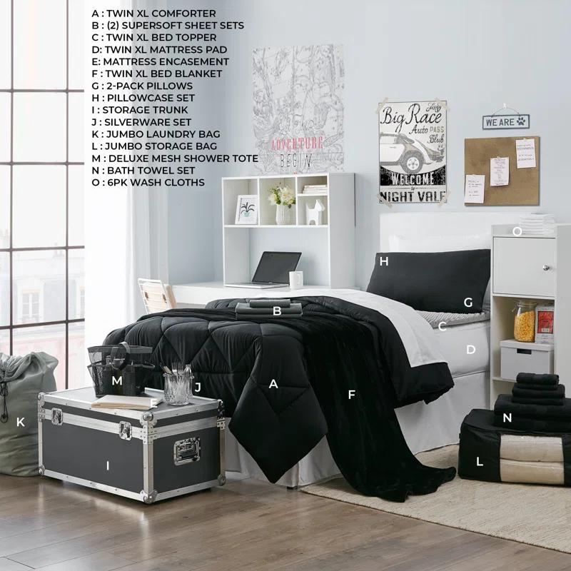 DormCo DormCo 42 Piece Complete College Dorm Reversible Bedding Package
