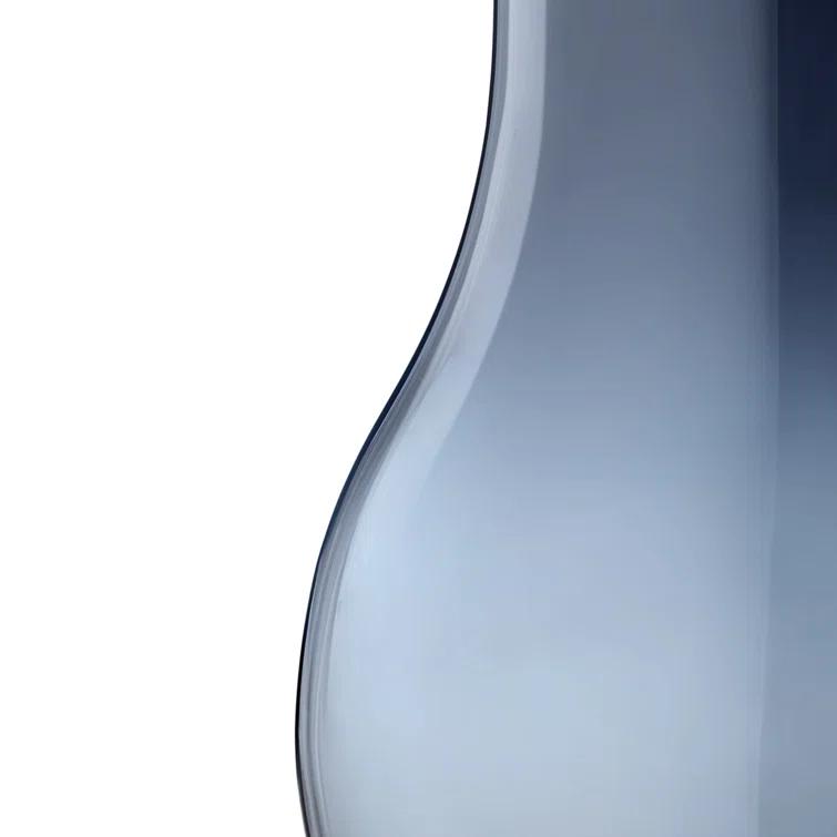 Scandinavian Blue Glass Cafu Table Vase - 8.5" H
