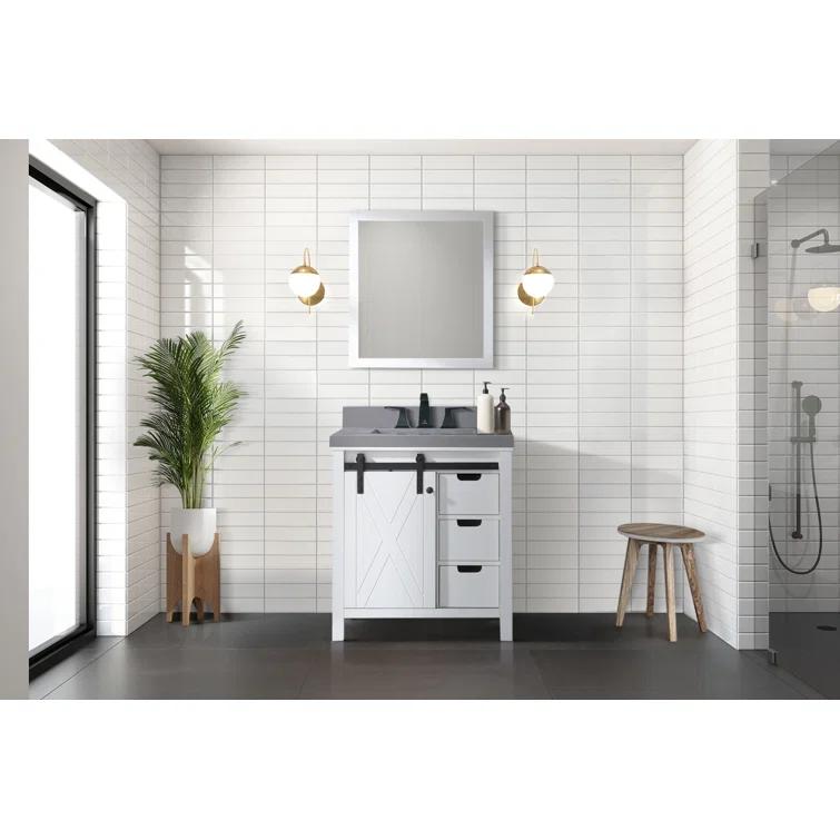 Lexora Marsyas 30 in W x 22 in D Single Bath Vanity