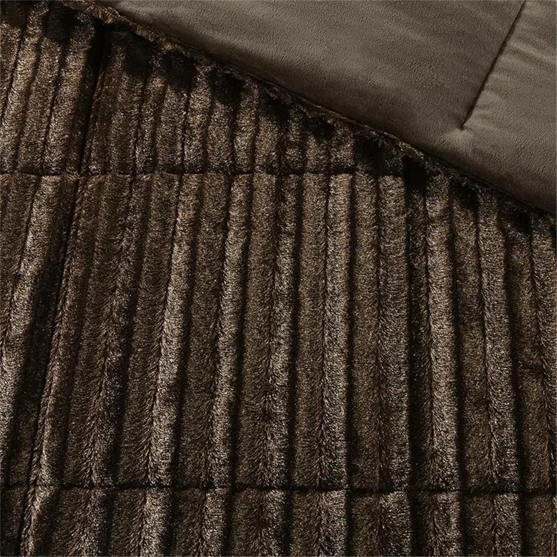 Madison Park Faux Fur 3 Piece Comforter Set