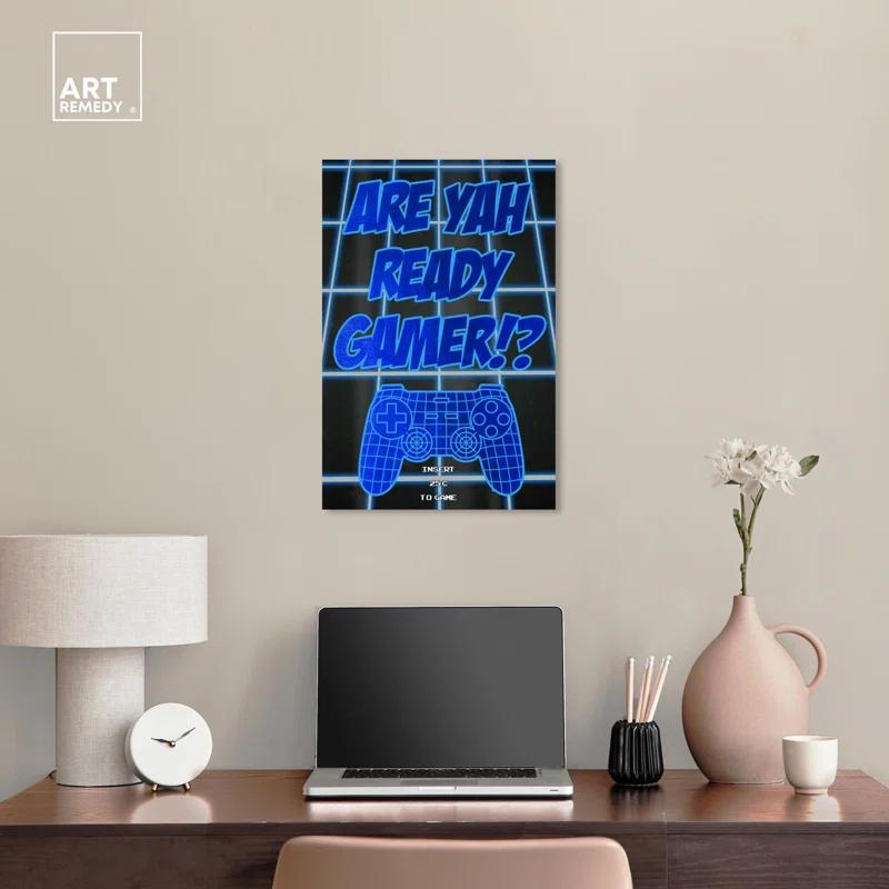 Art Remedy Ready Gamer Canvas Gamer Art Prints by Art Remedy