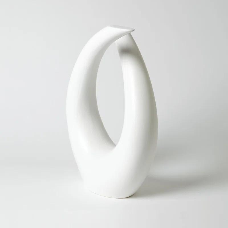 Global Views Loop Sculpture-Matte White