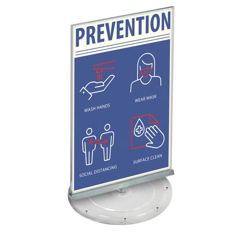 Azar Displays Two Sided Revolving Acrylic Sign Holder: 11"W x 17"H, 2-Pack (Set of 2)