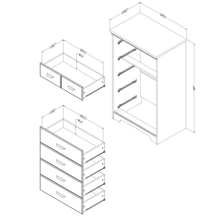 South Shore Versa 5 Drawer Chest