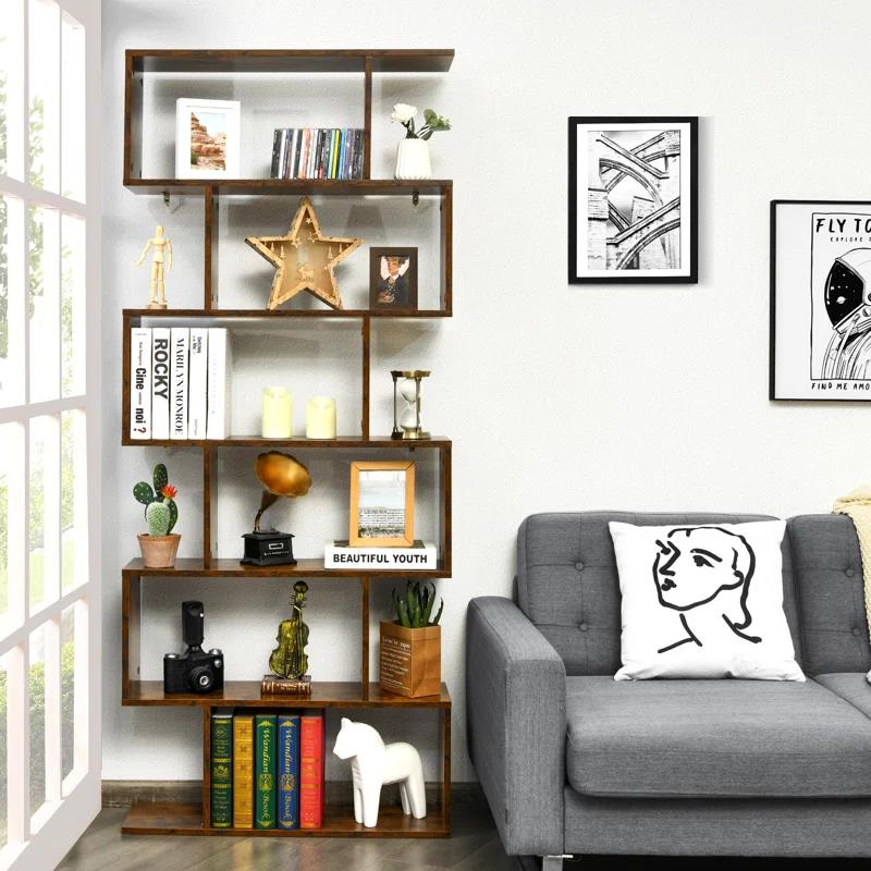 Latitude Run® Pomp Geometric Bookcase