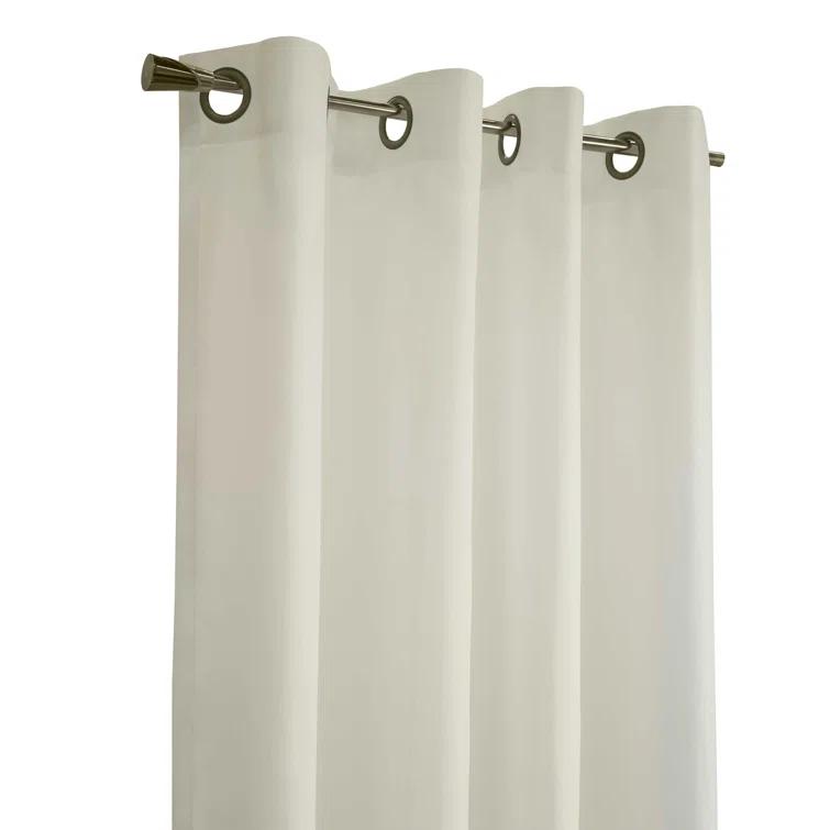 Thermalogic Galion Solid Color Semi-Sheer Thermal Grommet Single Curtain Panel