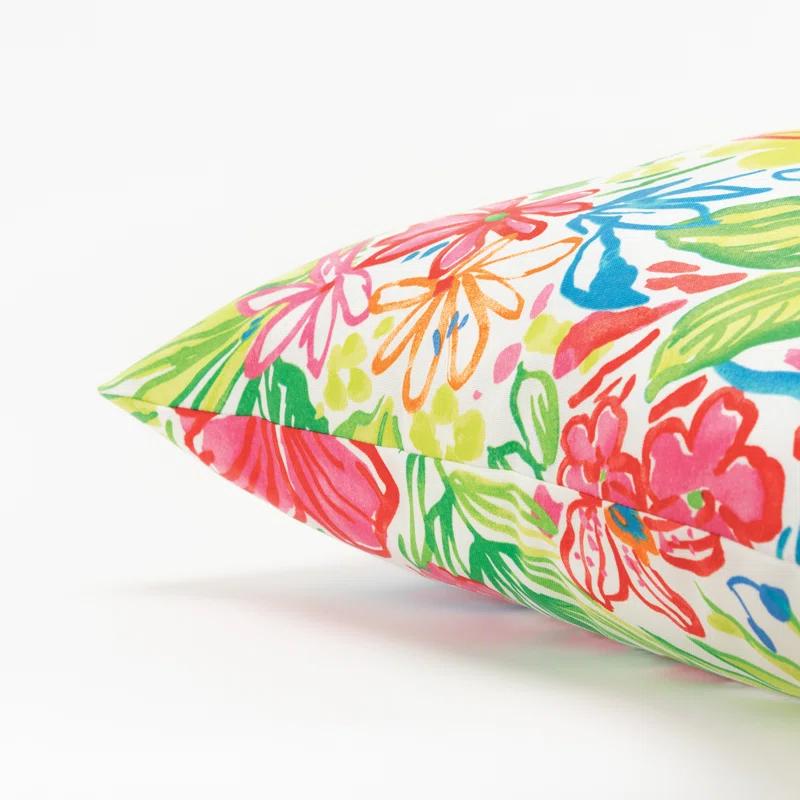 Floral Reversible Throw Pillow