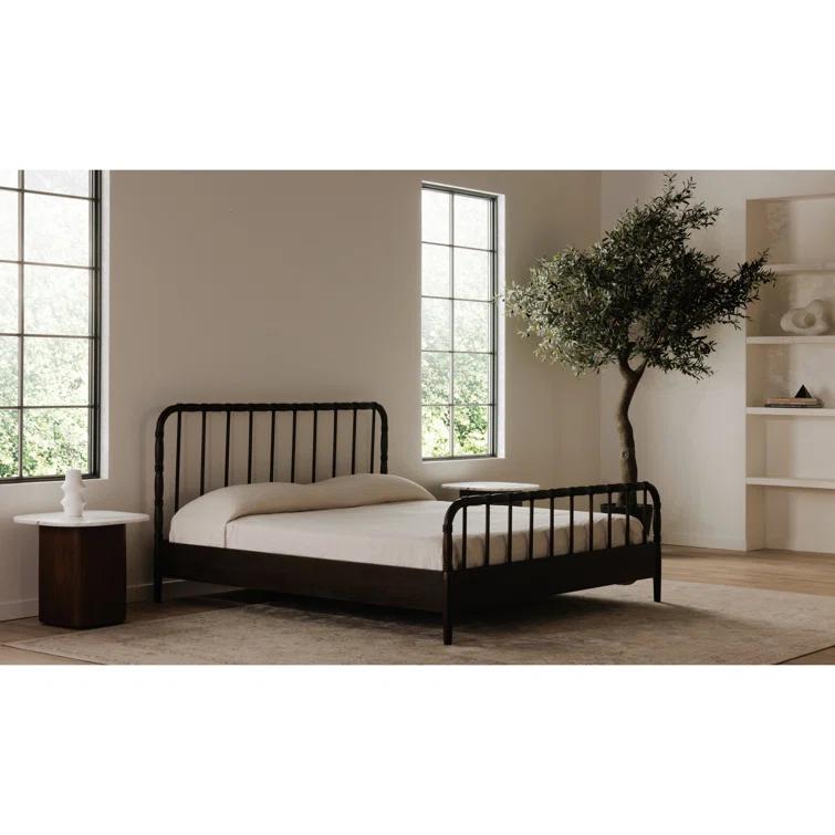 Wallis Platform Bed - Dark Brown / King