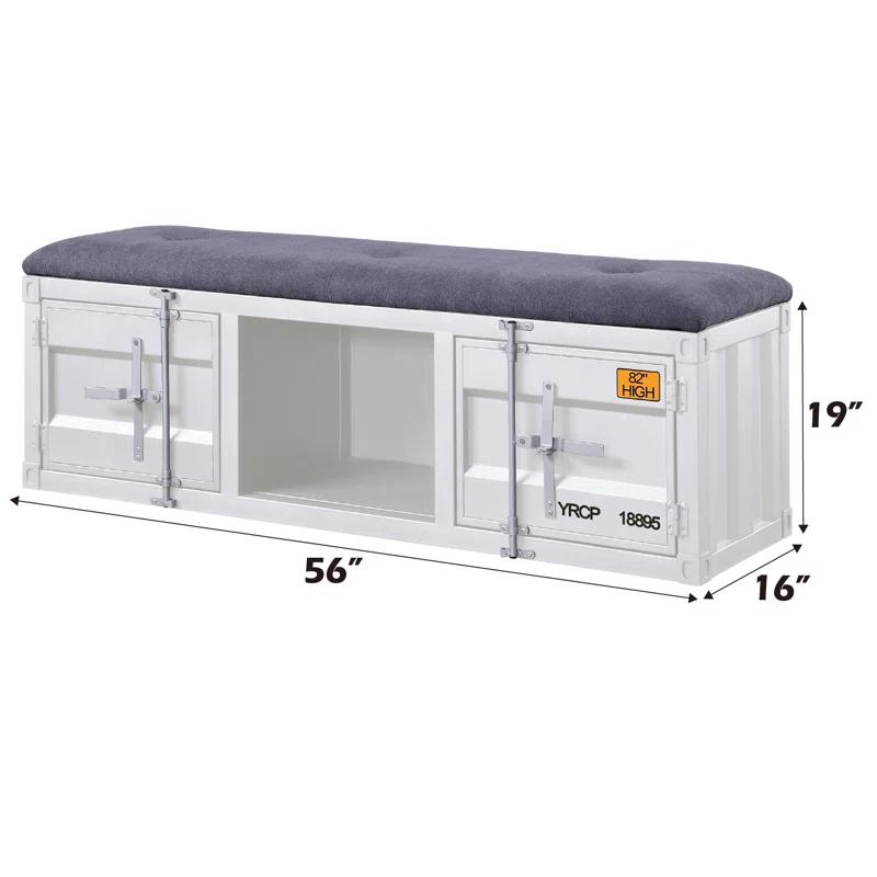 Acme Cargo Fabric Upholstered Storage Bench