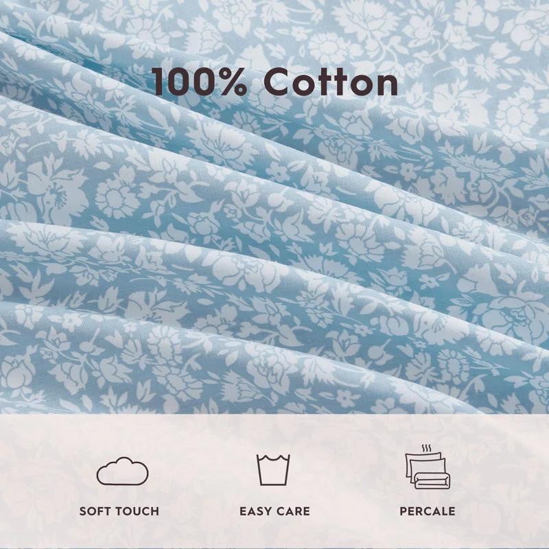 Laura Ashley Laura Ashley Printed Cotton Percale Sheet Set