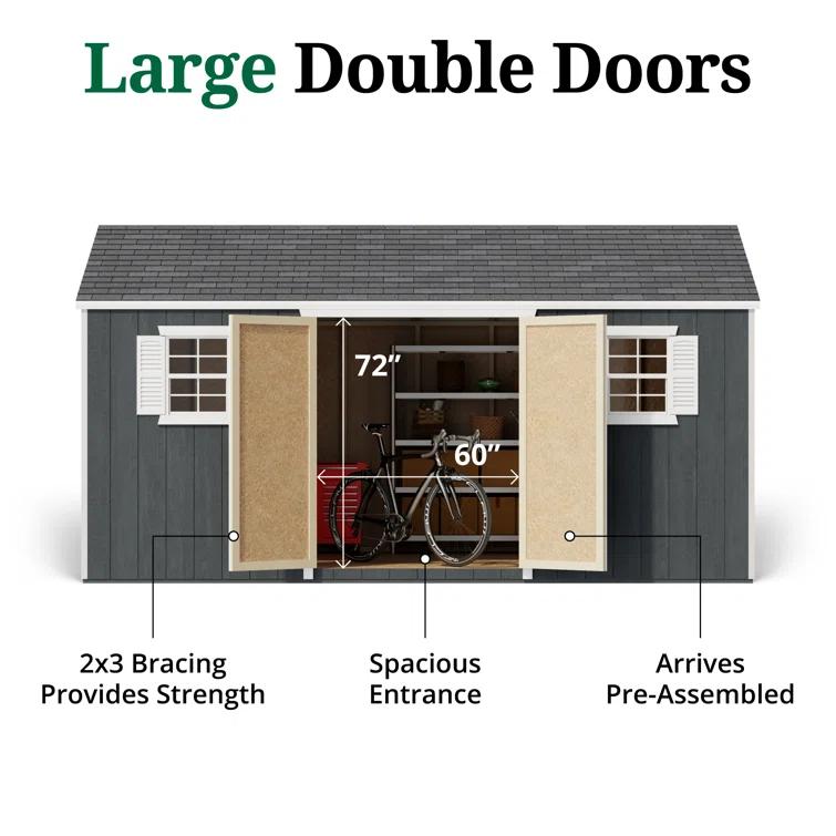 Little Cottage Co. Value Workshop Outdoor Wood Storage Shed