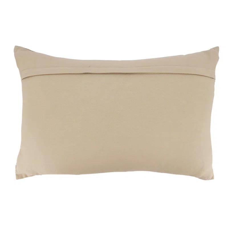 Saro Dudley Collection Striped Cotton Reversible Throw Pillow