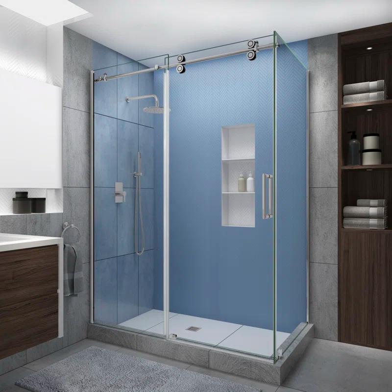Aston Langham XL 44" - 48" W x 32" D x 80" H Rectangle Shower Enclosure SEN979EZ.UC-CH-483280-R