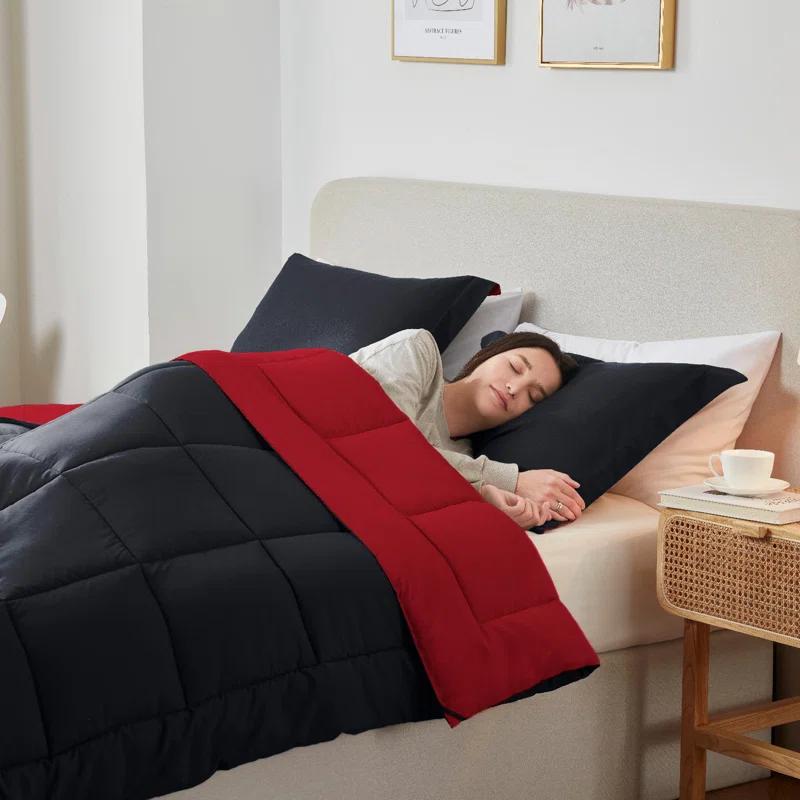Nestl Nestl All Season Solid Lightweight Down Alternative Reversible Comforter
