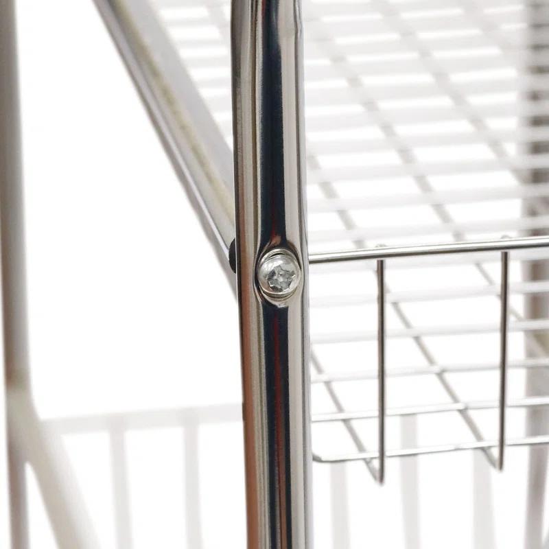 Household Essentials Metal Free Standing Laundry Cart with Wheels