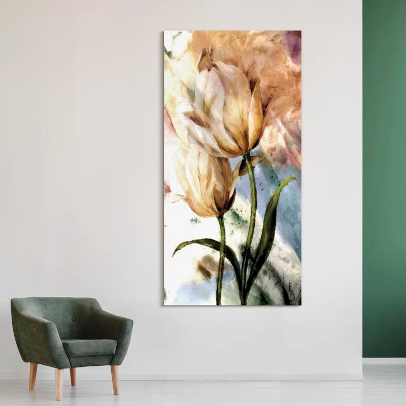 Empire Art Direct " Pastel Fleur I&II " 2 - Pieces Painting Print