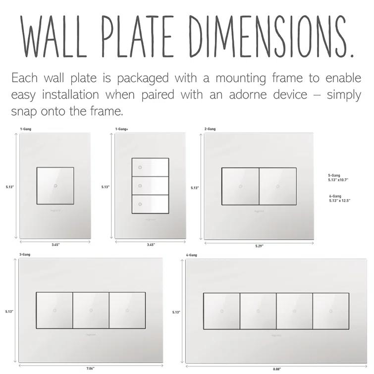 Legrand Adorne® 4 -Gang Rocker Wall Plate