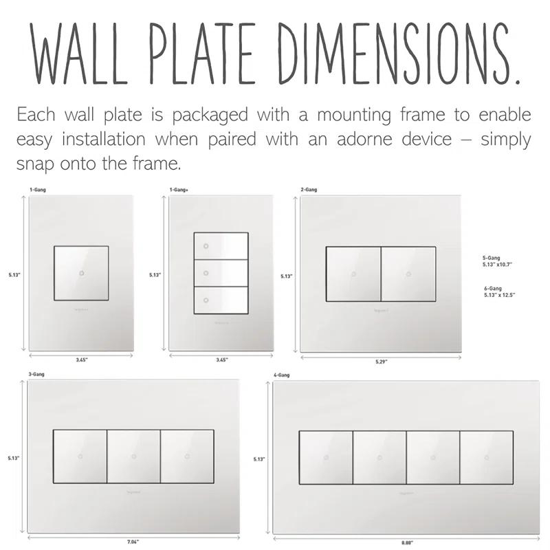 Legrand Adorne® No Subject 2 - Gang Rocker Wall Plate