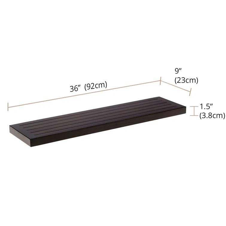 Aqua Teak Moa Teak Floating Shelf