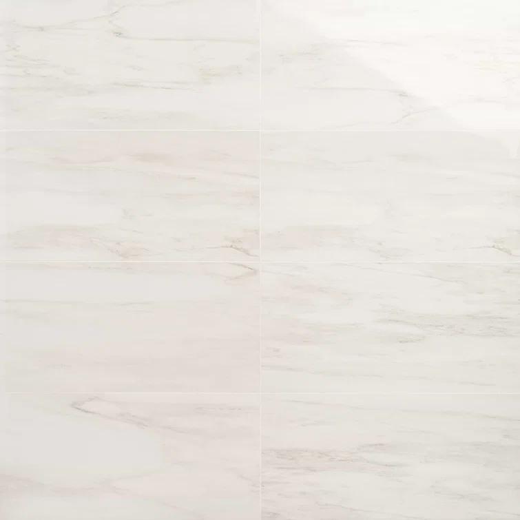 Bond Tile 12" x 24" Polished Marble Look Porcelain Floor and Wall Tile