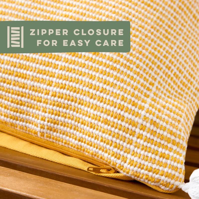 Town & Country Living TOWN & COUNTRY TERRA Alara Ribbed Texture Indoor Outdoor Decorative Pillow 20"x20"