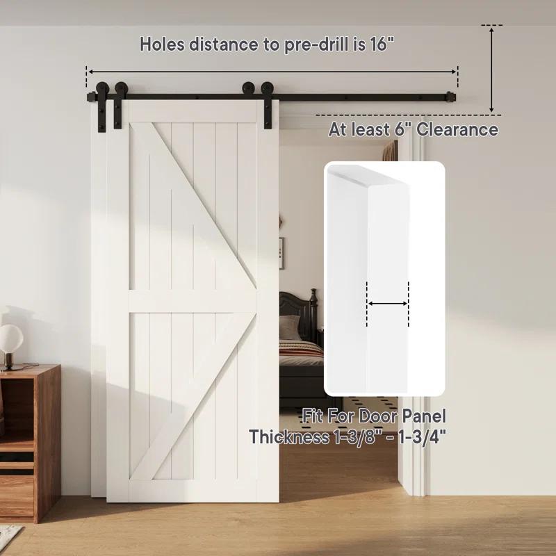 Lazio Steel Double Door Barn Door Hardware Kit Single Bypass