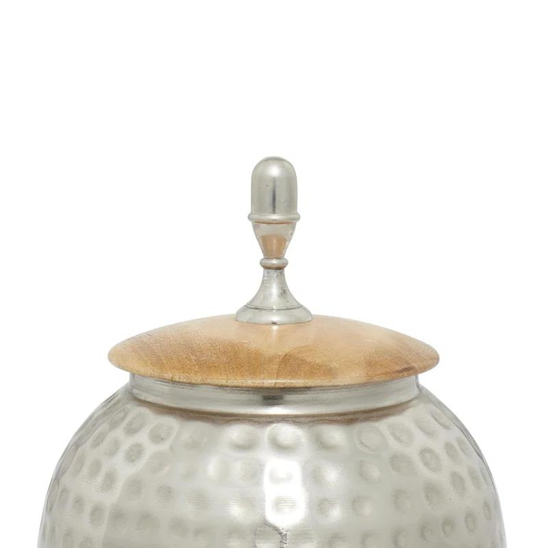 Trent Austin Design® Montevallo Silver Metal Hammered Living Room Decorative Jars