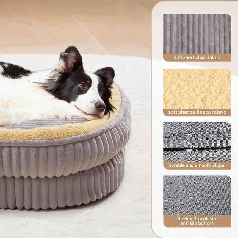 Dog Bed for Dogs Breeds, Dog Sofa Beds,Pet Couch Bed with Four Sided Bolster