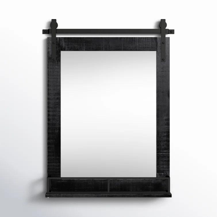 Joss & Main Enora Wood Mirror with Shelves