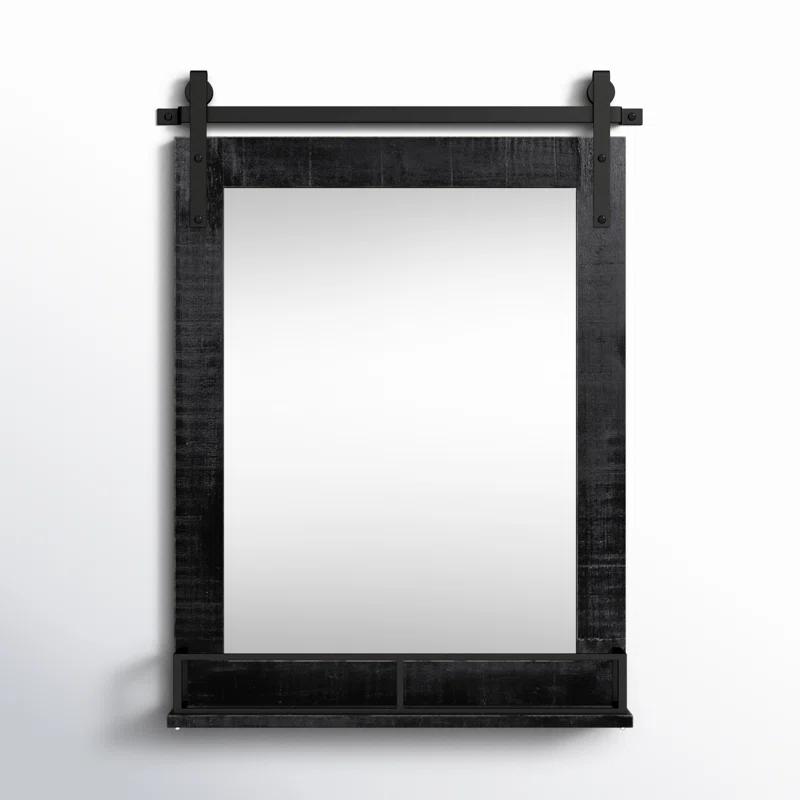 Joss & Main Enora Wood Mirror with Shelves