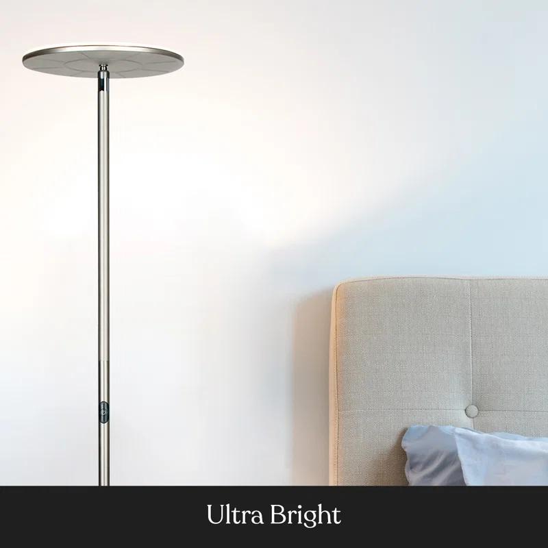 Brightech Sky Flux Industrial 63" Dimmable LED Floor Lamp with Adjustable Head