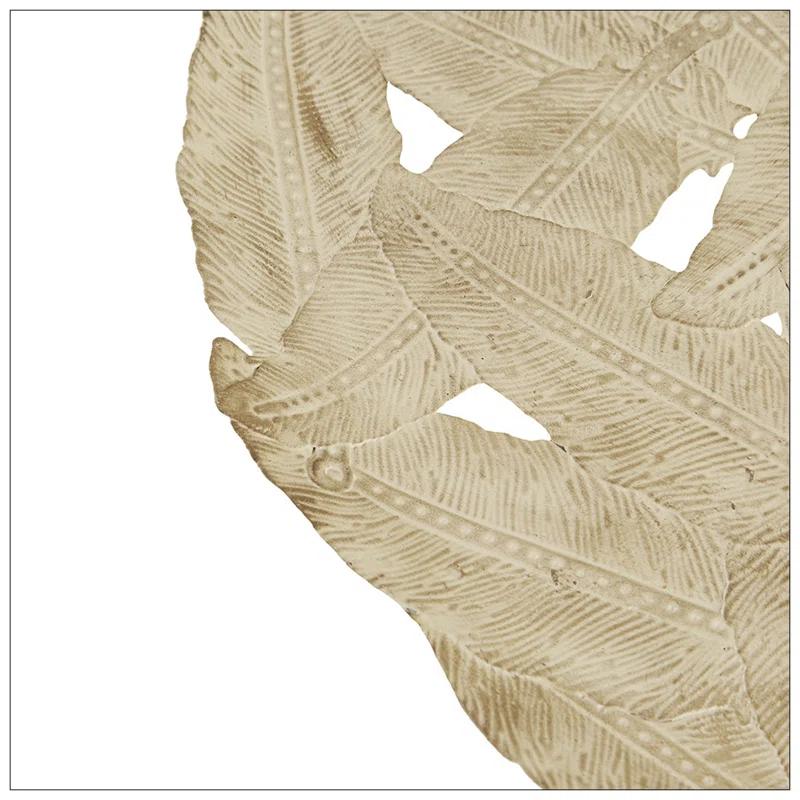 Latitude Run® Textured Feather 3-Piece Metal Disc Wall Decor Set