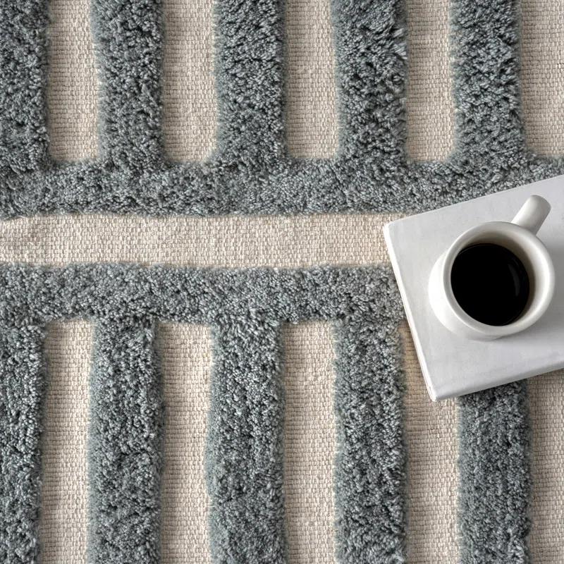 Ebern Designs Merrick Tasseled Wool Area Rug