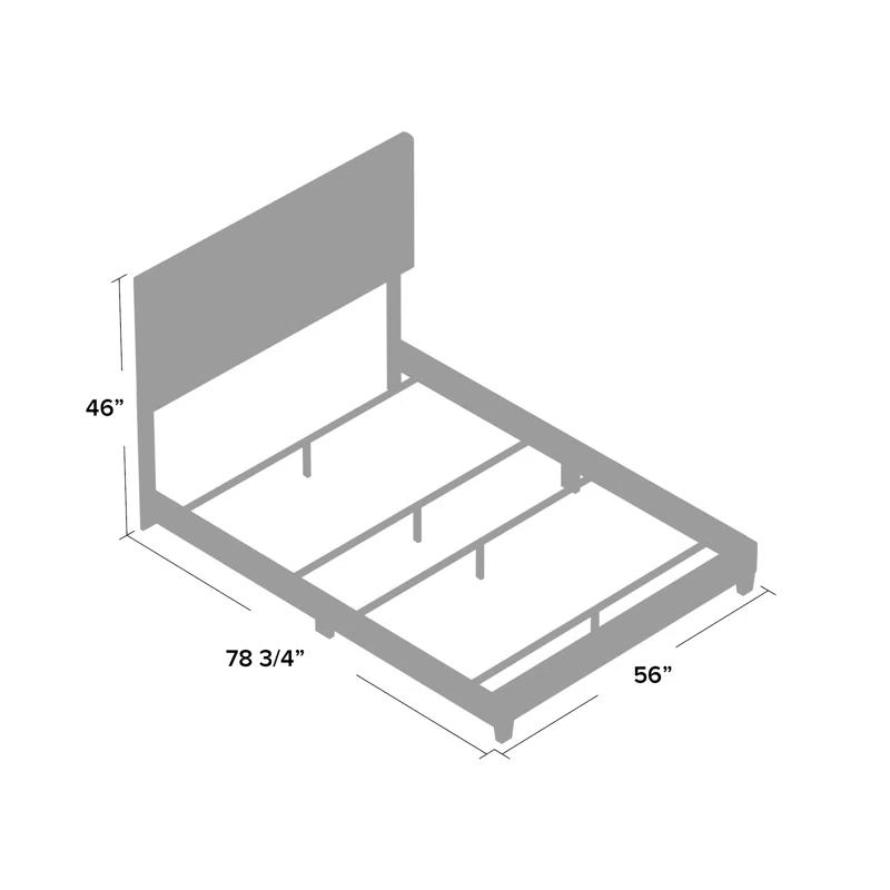 Boyd Sleep Boyd Sleep Milan Linen Fabric Upholstered Platform Bed Frame w/Adjustable Height Headboard, Strong Wood Slat Support, Box Spring/Foundation Required, Easy Effortless Assembly